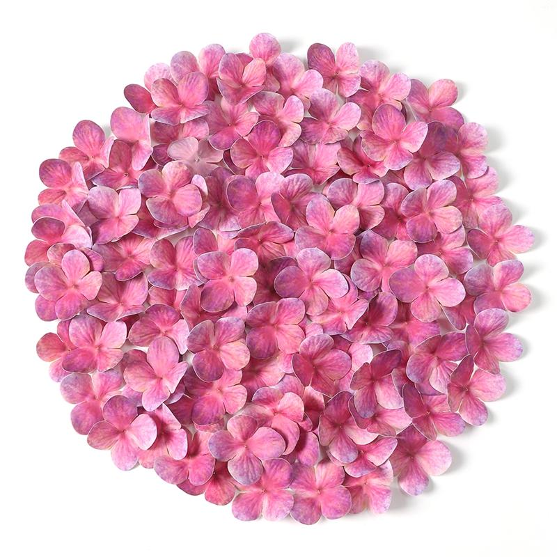 50/100/200Pcs 4.5cm Silk Artificial Hydrangea Flowers Petal Fake Flower for Home Room Decor Wedding Decoration Party Supplies