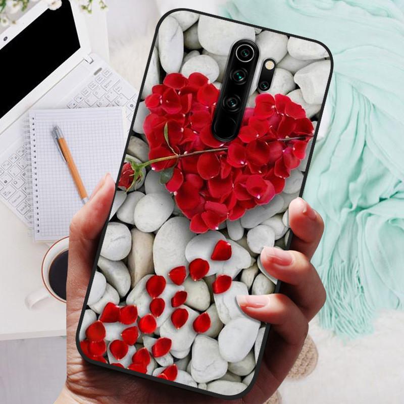 Phone Cover For Xiaomi Redmi Note 8 Pro Case Silicone Lovely Black Bumper Soft TPU Coque for Redmi Note8 Pro 8Pro Shells Fundas