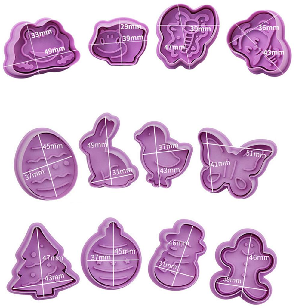 3D Valentine Easter Cookie Cutter with Plunger Stamps Party Decoration Props