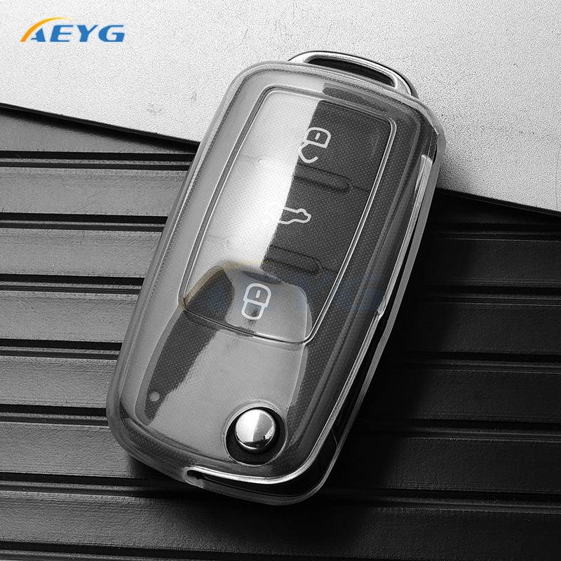 

Tpu Car Key Case Cover Shell Fob For Volkswagen Vw Polo Golf Passat Tiguan Beetle Caddy T5 Up Skoda Octavia Seat Leon Altea