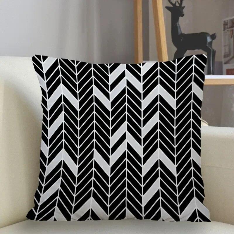 Striped Color Pillowcase Square Cover Zipper