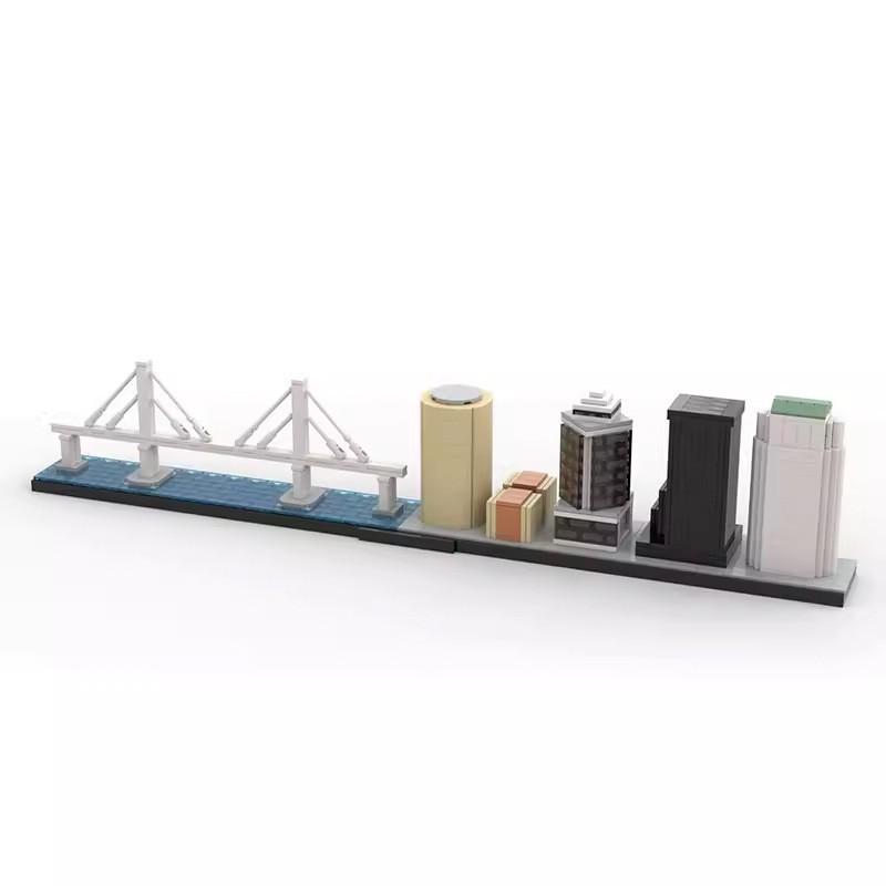 -64824 Compatible Building Block Set Architectural Model Tourist Attractions Florida Skyline Ornament