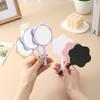Adorable Floral Handheld Makeup Mirror – Portable Mini Handle for Girls
