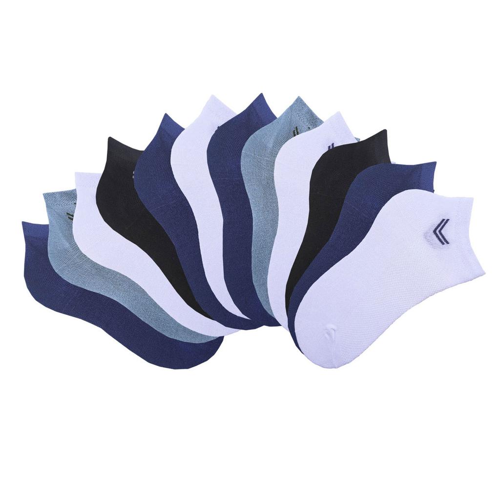 12pcs Boys Bamboo Seamless Short Booties Socks Air Conditioned Socks