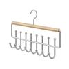 Solid Wood-Wave Multi Functional Hanger Underwear Vest Dormitory Storage Hook For Standard Wardrobe-Rod