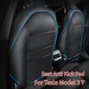 Seat Anti Kick Pad for Tesla Model 3 Highland Model Y Juniper Ultra Fiber Leather Rear Backrest Protective Pad Car Accessories