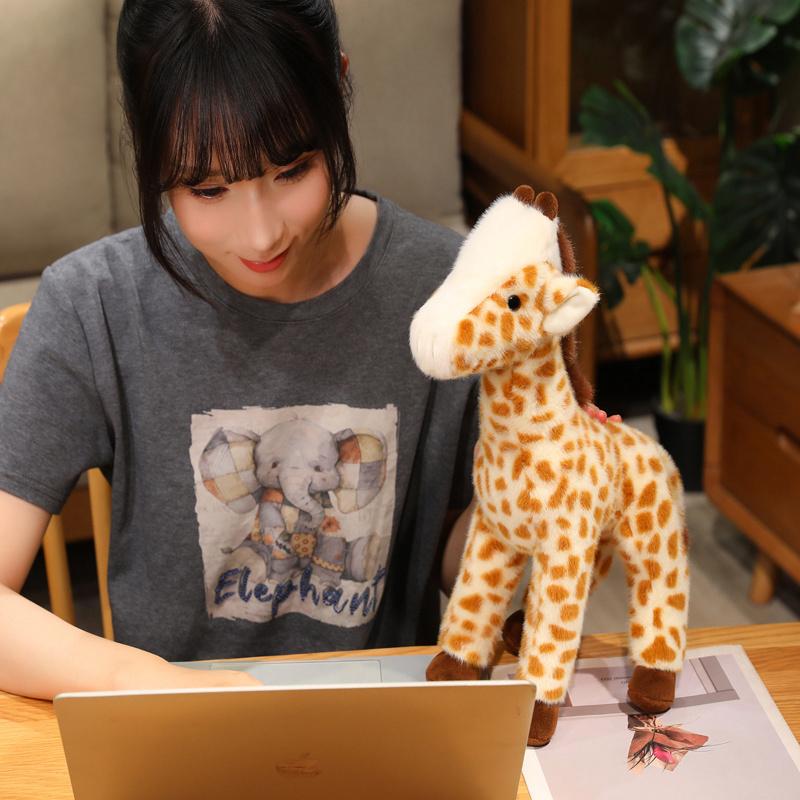 25/35cm Lifelike Giraffe Plush Toy Cartoon Stuffed Animal Simulated Giraffe Plushies Cuddly Doll