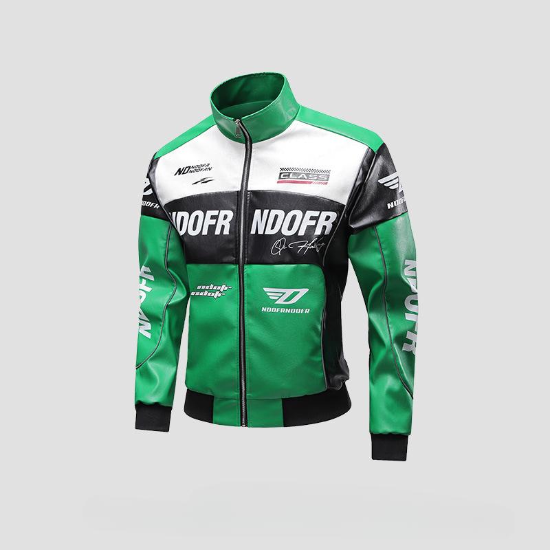 American Fashion Design Motorcycle Clothes for Men and Women Loose Joker Tooling Flying Coat Jacket Leather