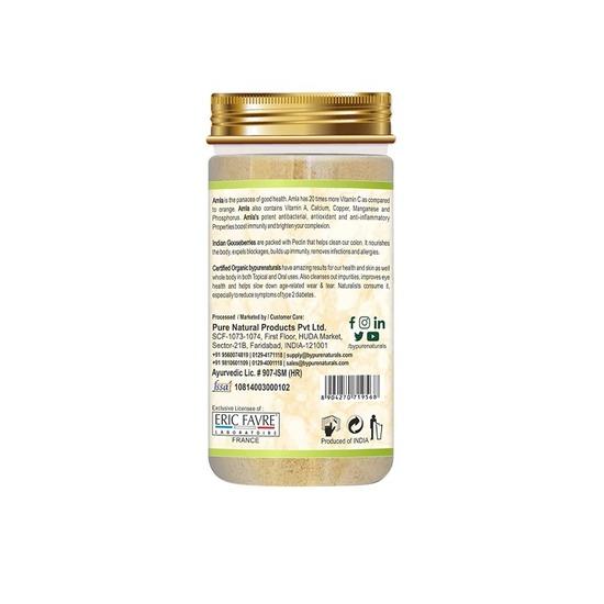 Organic 100% Natural Amla Powder for Hair Growth & Face Care - 125g