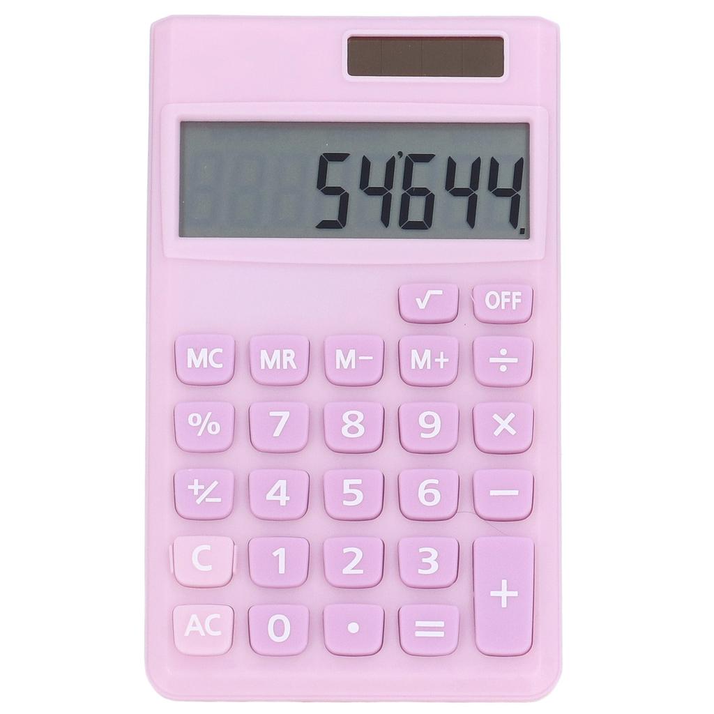 Calculators 8 Digit Solar Battery Dual Power Handheld Pocket Calculator with Large LCD Display Big