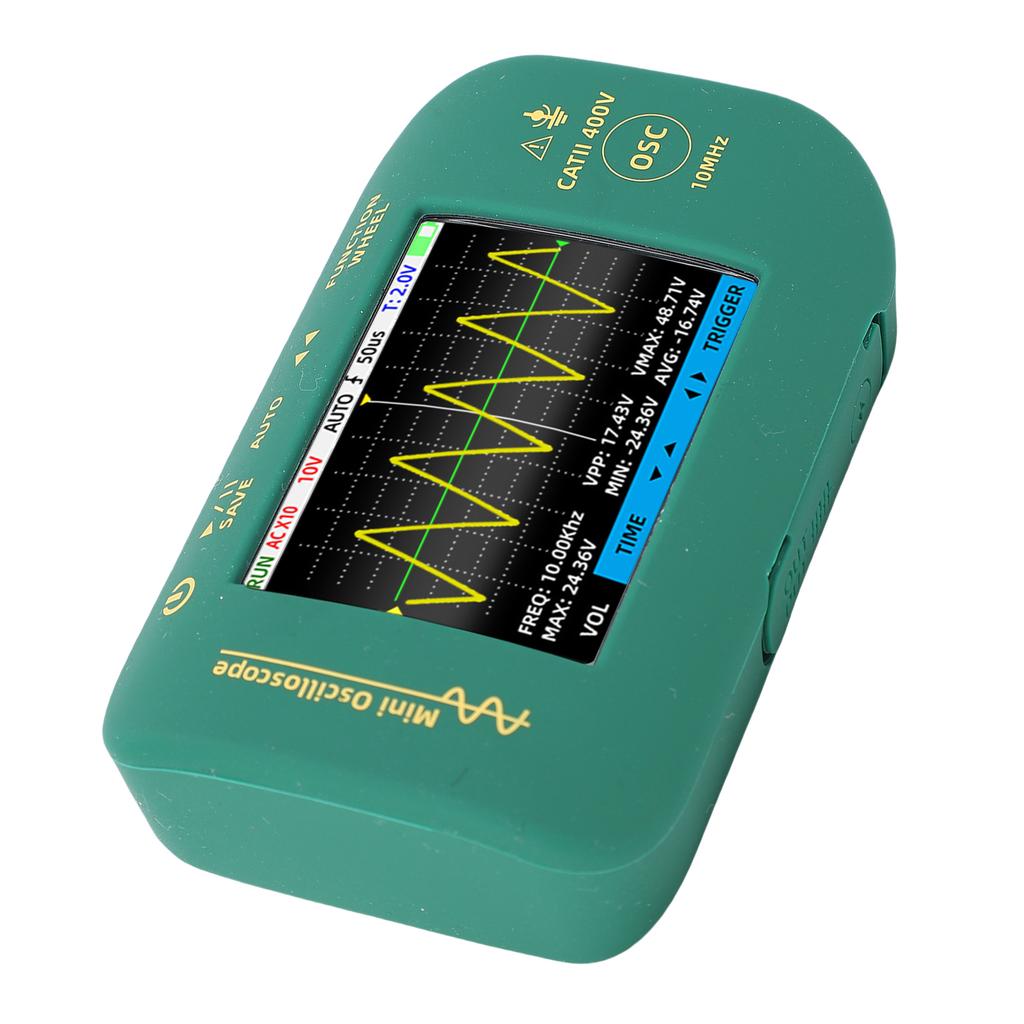 Handheld Digital Oscilloscope 2.8 Inch LCD Screen 10MHz Bandwidth 48MSa S Sampling Rate Portable Oscilloscope
