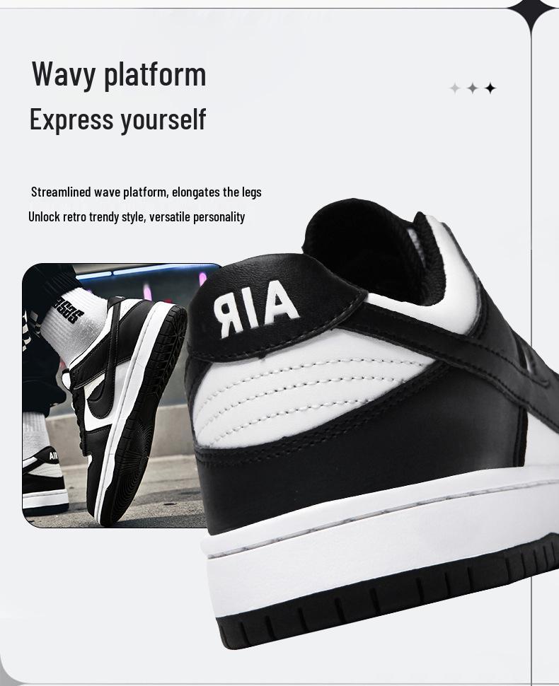 Pánské AJ1 Low-Top černé a bílé Panda Dunk Skate boty a dámské tenisky Air Force One