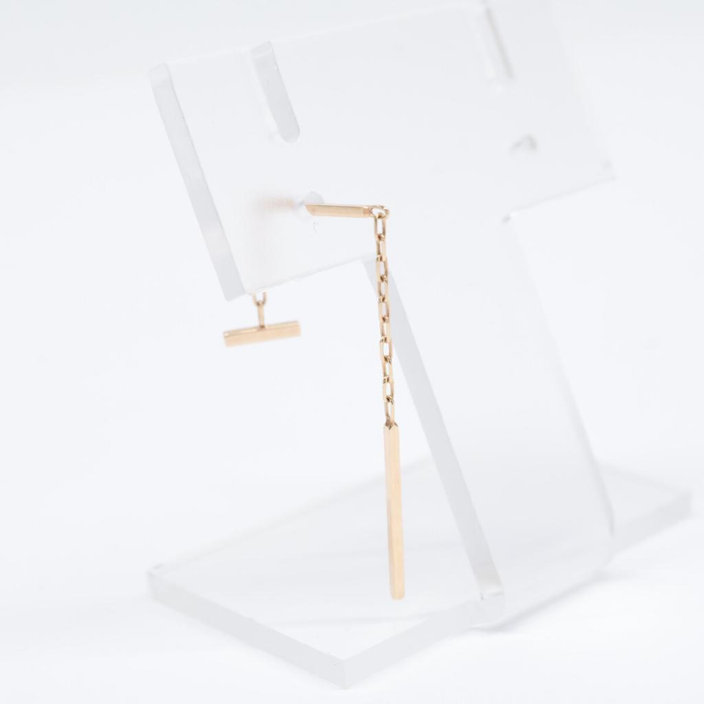 HIROTAKA [Excellent Condition] AB45KME K10 ALL ABOUT BASICS Toggle Chain, Single Ear Earring Yellow GoldUsed