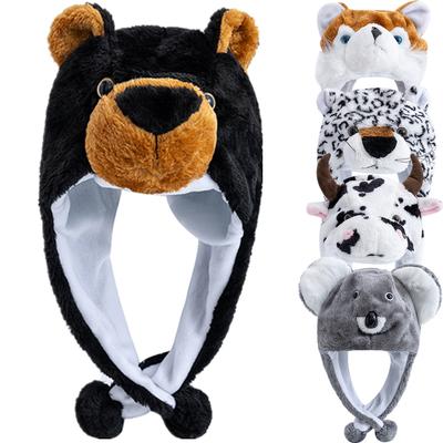 Neuer Stil Unisex Lustiger 3D-Tierstil Dekorativer Hut Schelmische Partnerkappe Für Mann Frau Plüsch Winter Süßer Familienhut
