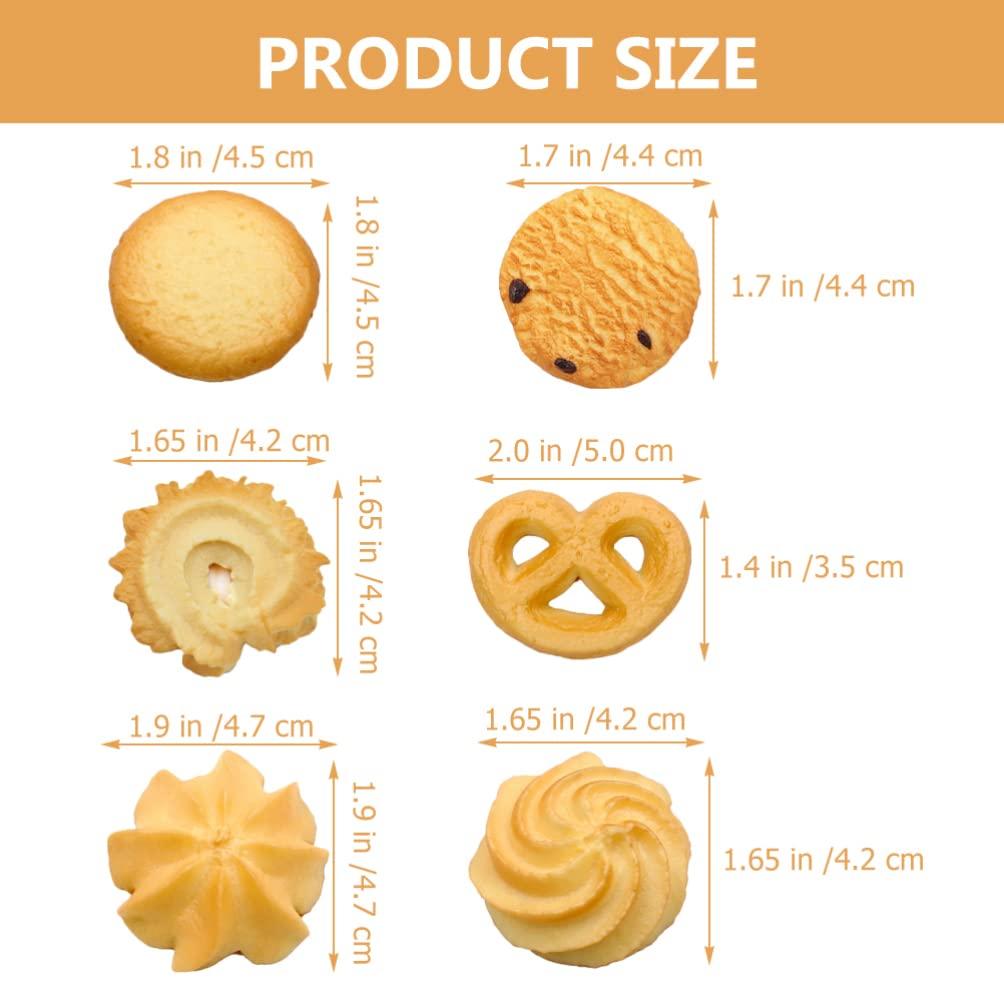 POPETPOP Cookie Food Biscuit Set of Perfect for Pretend Fruit and Promotional Photography and Brown Replicas, Models, 16, Play, School, Events, Shops,