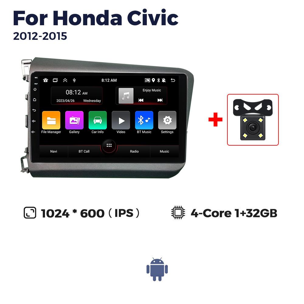 Navifly Android Auto CarPlay 2 Din Car Radio Stereo For Honda Civic 2012 2013 2014 2015 Video Player GPS Intelligent Systems BT