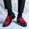Men's Fashion British Style Leather Slip-On Loafers - Spring/Autumn Casual & Wedding Shoe