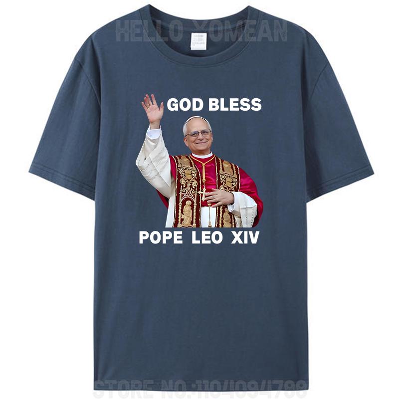 God Bless Pope LEO XIV Tee Gifts Unisex Women Men's Cotton T-Shirt Tops