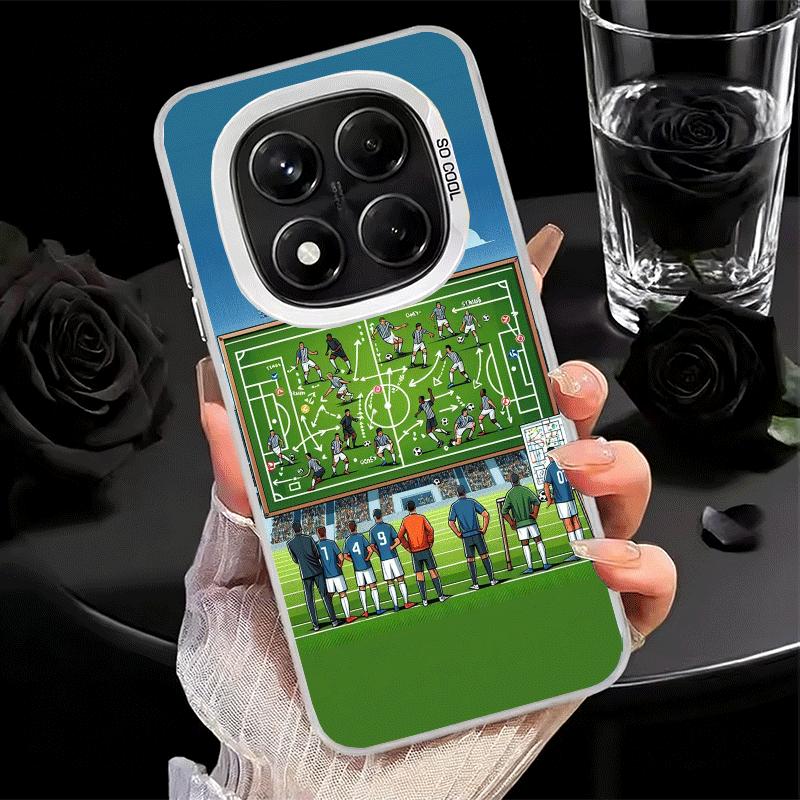 Football Soccer Tactics Time Shockproof Phone Case for Xiaomi Redmi Note 15 14 13 12 Pro Plus 11 11S 11T 5G Cover Anti Fall Fund