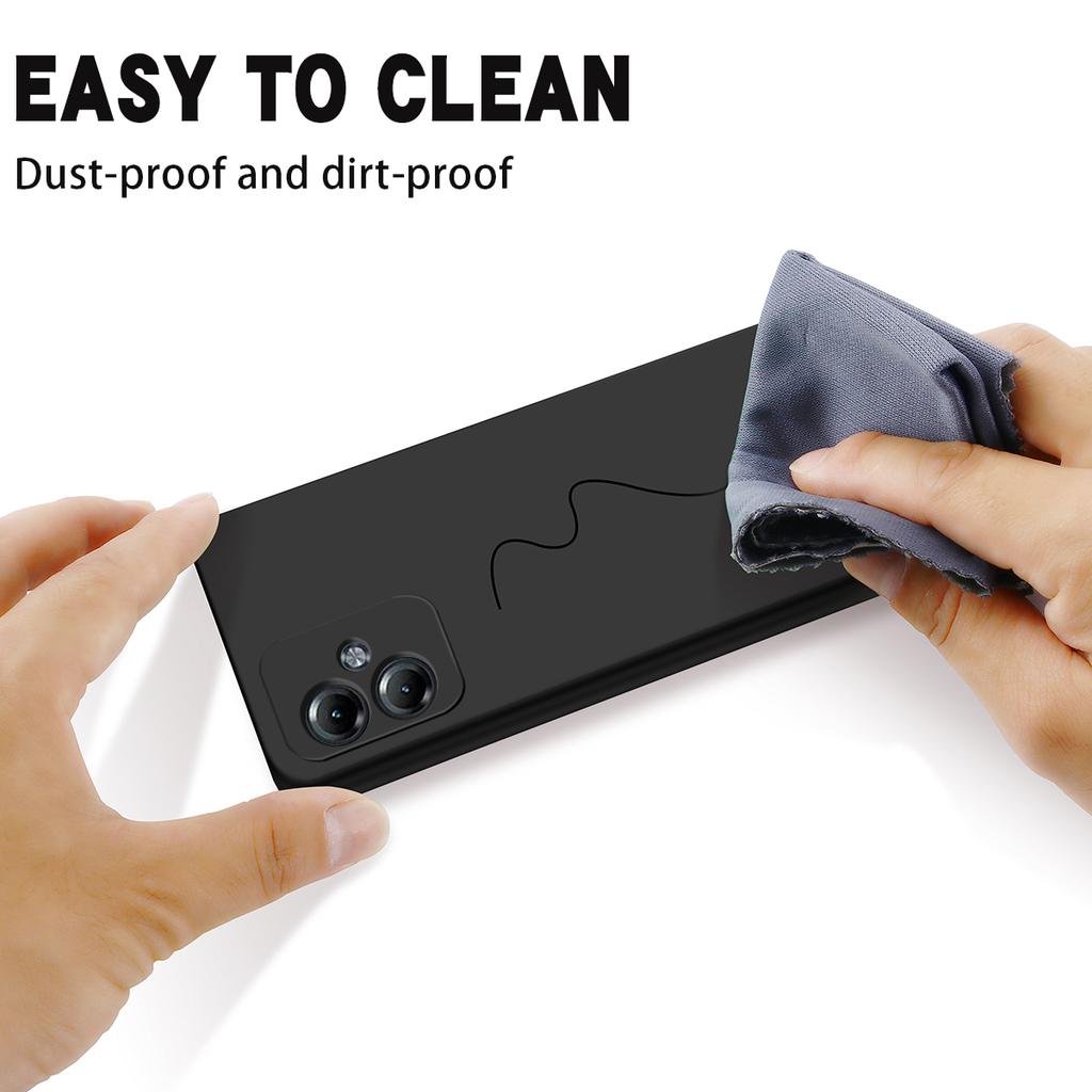 For Motorola Moto G54 5G Case Liquid Silicone Phone Shell Anti-Scratch Phone Cover with Strap