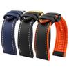 20mm 22mm 23mm 24mm Nylon Rubber Bottom Waterproof Watch Band for Longines IWC Pilot Mark 18 Seiko Omega Series Watchband Strap