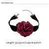 Gothic Chic Adjustable Strap Choker Women Jewelry Mesh Ribbon Bracelet Flower Clavicle Chain