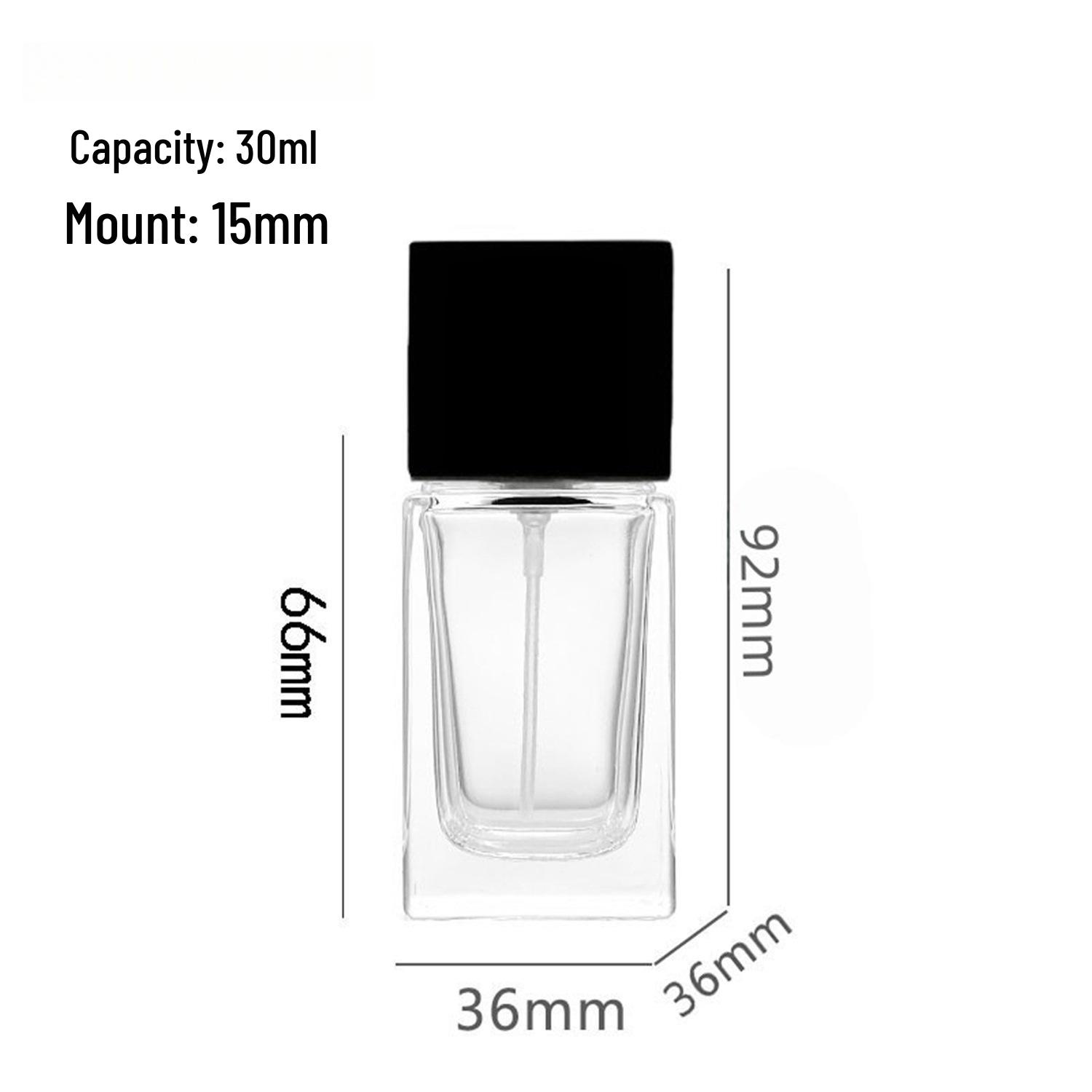 Travel-Size Glass Perfume Bottles: 30/50ml Transparent Empty Spray Bottles