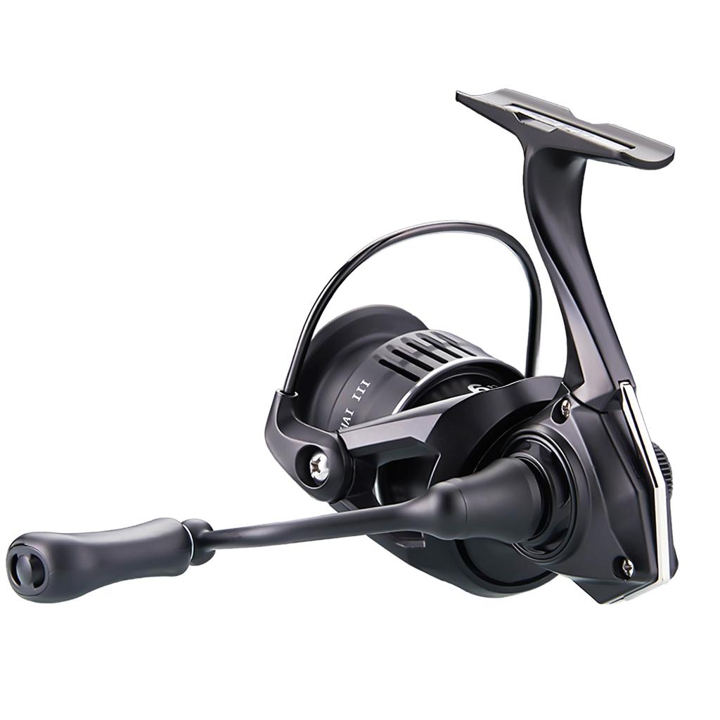 Spinning Reel for Lure Fishing and Sea Carbon Fiber Aluminum Stainless Steel Casting and Black Fishing, Body, Shallow-Groove Spool, 6/1 Bearings,