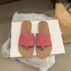 Fashion Vintage Casual Flip-Flops Women's Outer Wear 2025 Summer New Leather Soft Bottom Flat Roman Sandals