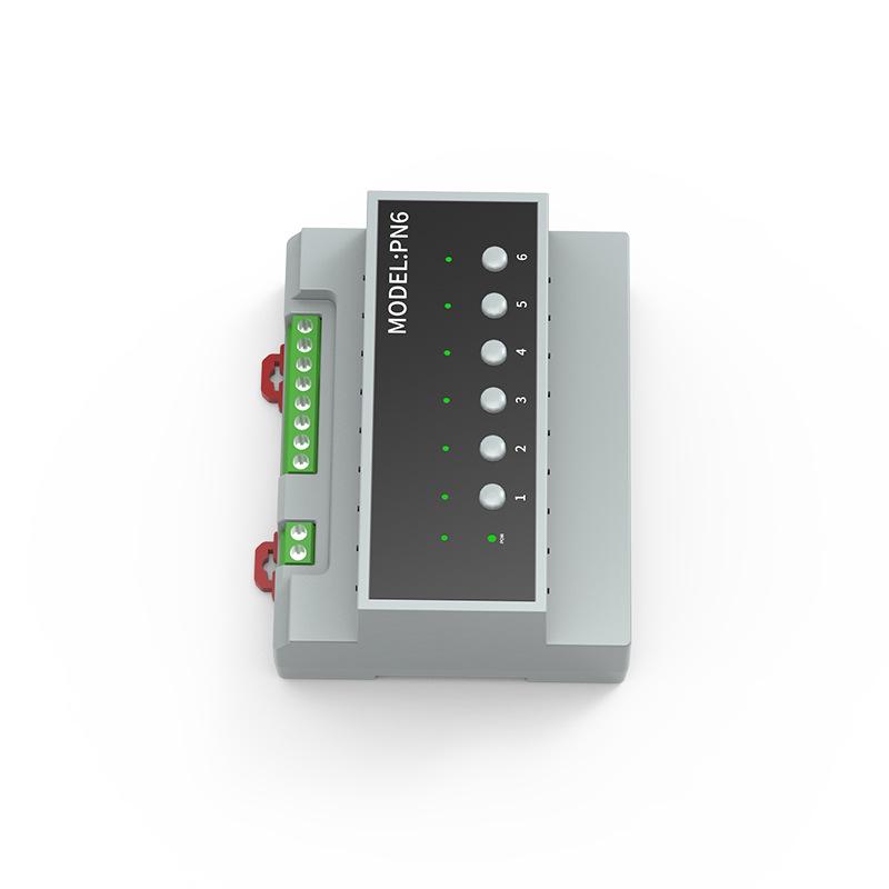 Zigbee Tuya WiFi 6-Channel On/Off Module for Hotel Room Control with Dry Contact Power Supply RCU Host.