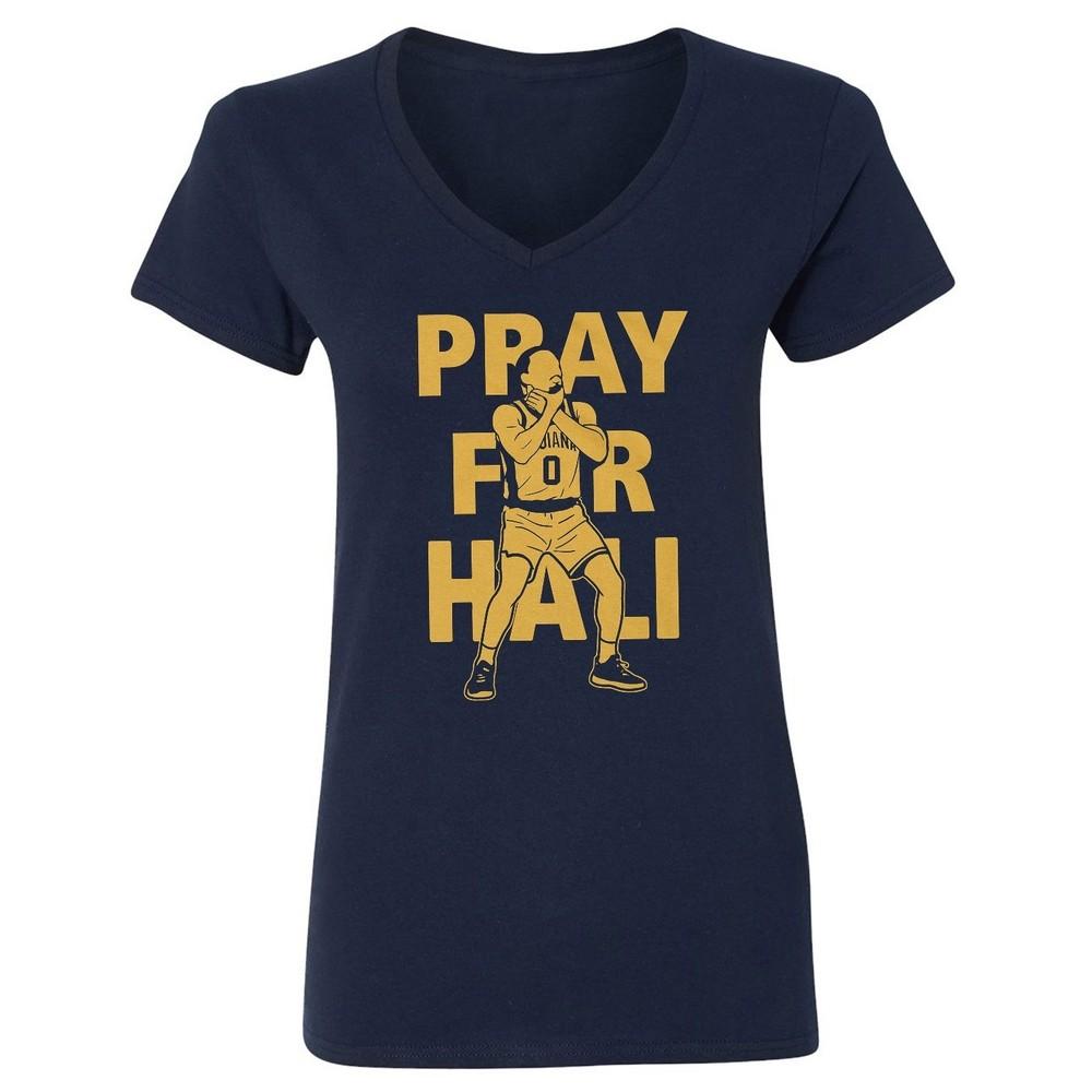 Pray For Hali Basketball Injury Tribute - Indiana Fan Ladies  V-Neck Tshirt Unisex T-Shirt M