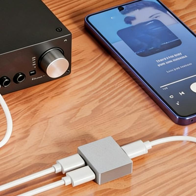 Aluminum Alloy 5V Type C Signal Splitter Separator Supports Device Control for Device Power Data Output PC Signal Only