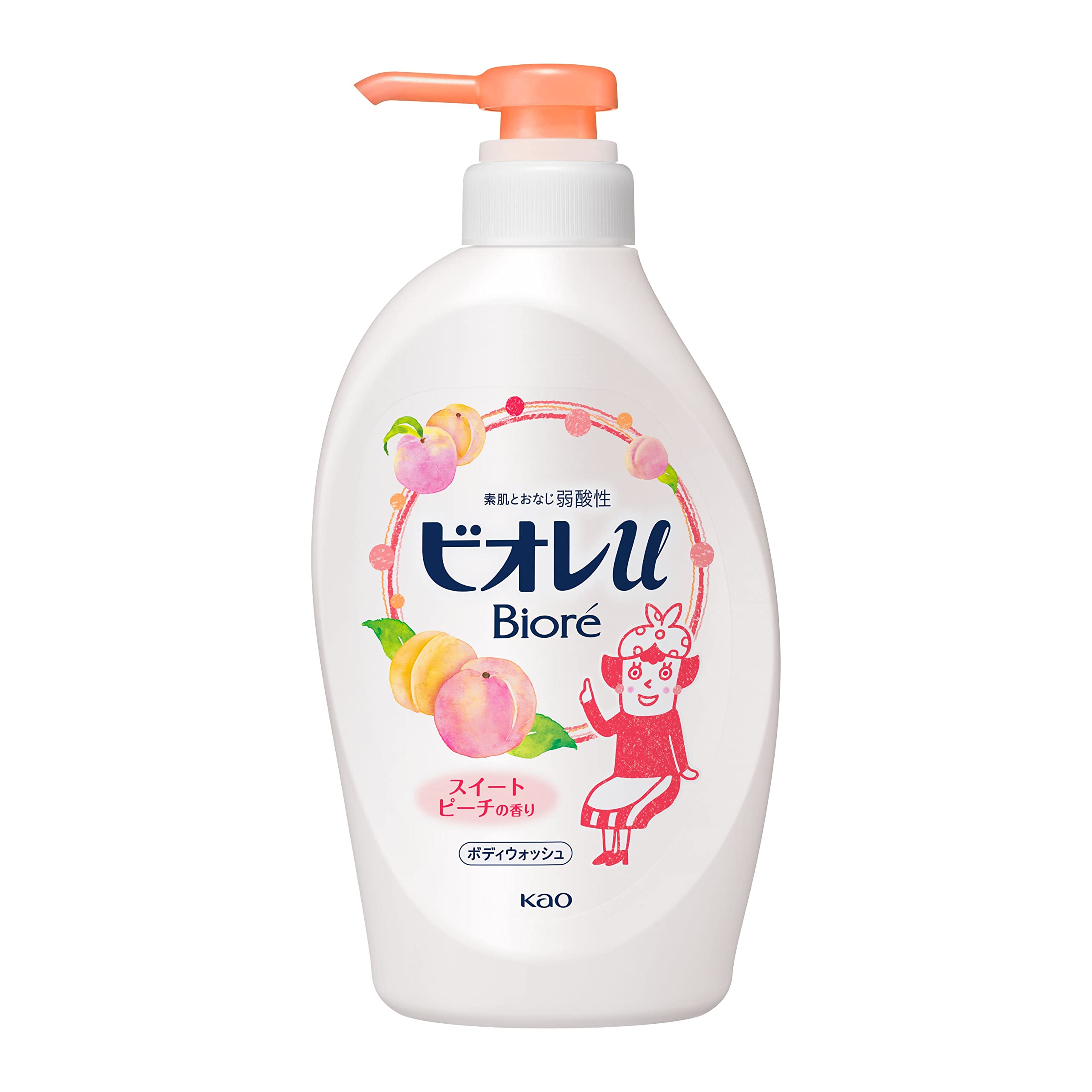 Biore u Body Wash Sweet Peach Scent Pump