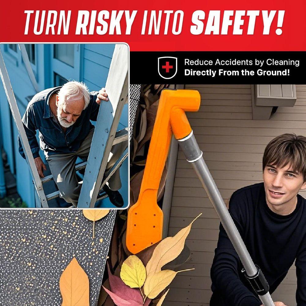 Abrasion Resistance Pipe Cleaners Tool Long Handle Roofing Leaf Shove  for Home Residence