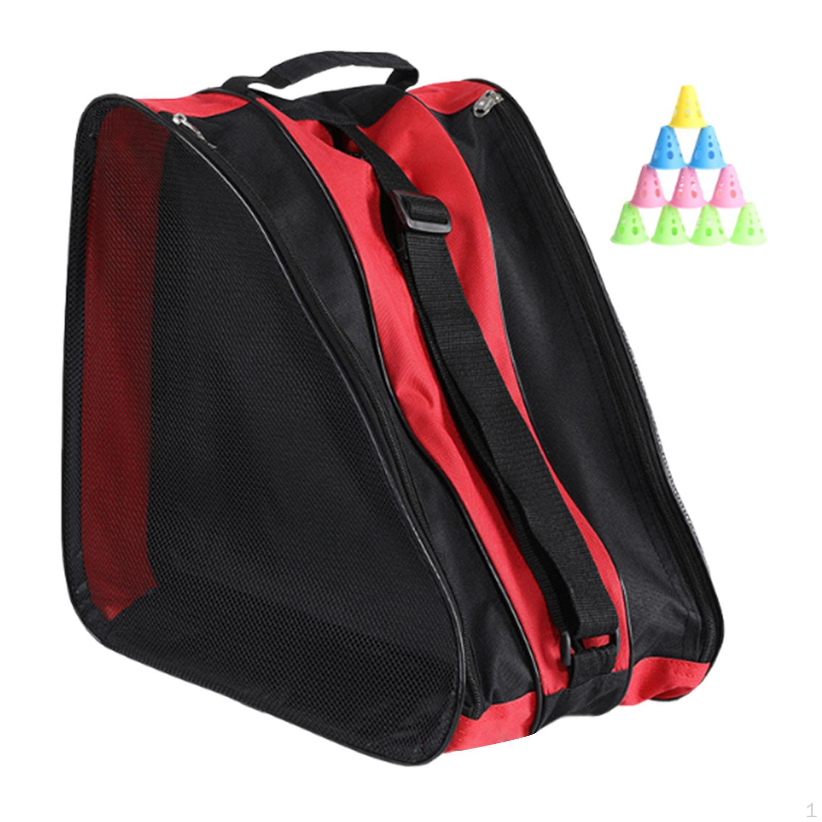 

Тришаровий тримач для роликових ковзанів для хокейної екіпіровки з тренувальними конусами червоний