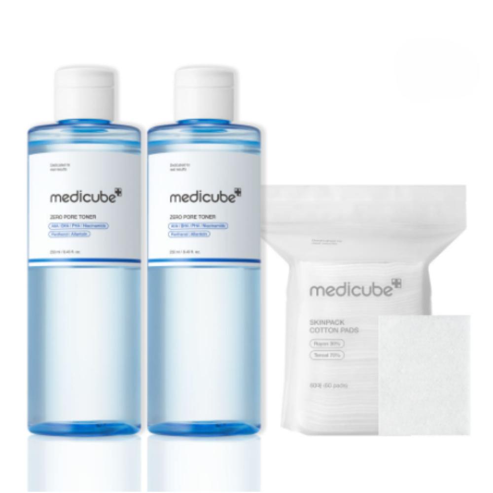 Тонер Medicube Zero Pore — Ежедневный тонер для сужения пор и балансировки жирности (250 мл × 2)