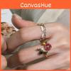 Vintage Floral Branch Ring For Women Stylish Geometric Design Adjustable Copper Jewelry