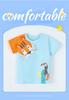 Summer 2026 Boys' Cartoon Print European Style Cotton T-Shirt