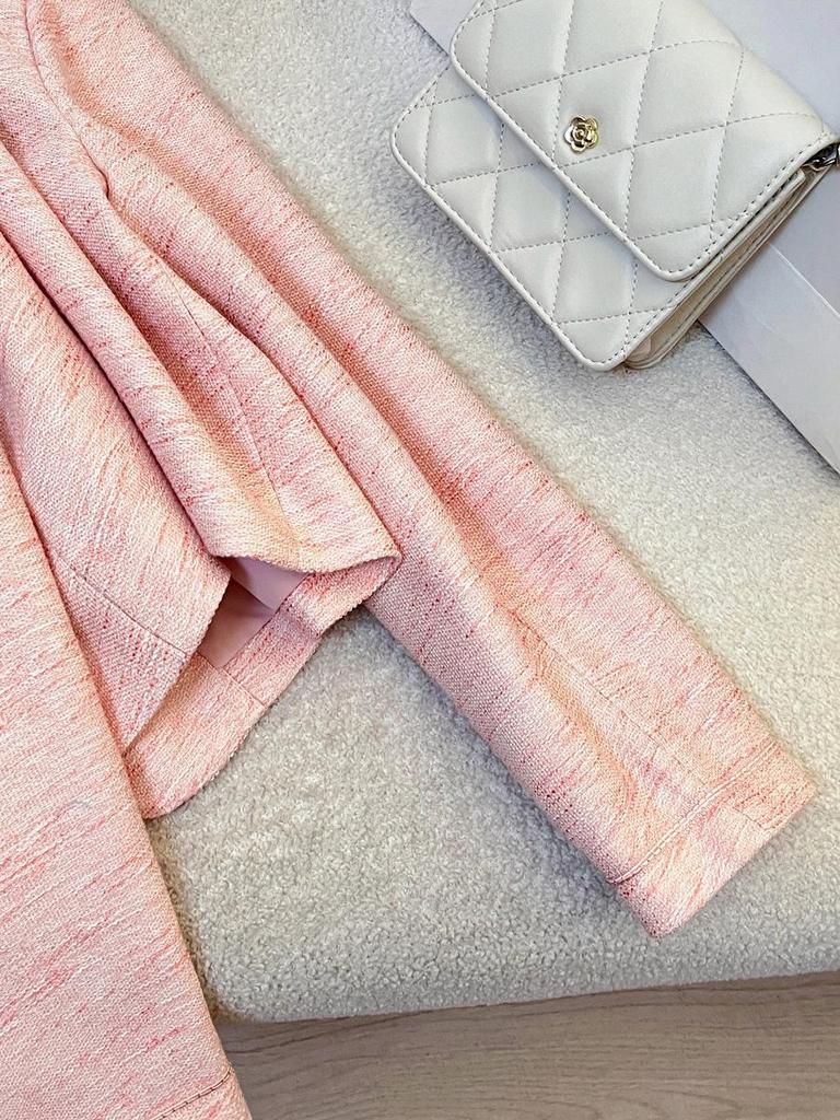 French Pink Petite Suit Jacket - Spring/Autumn 2025 Fashionable Age-Defying Style