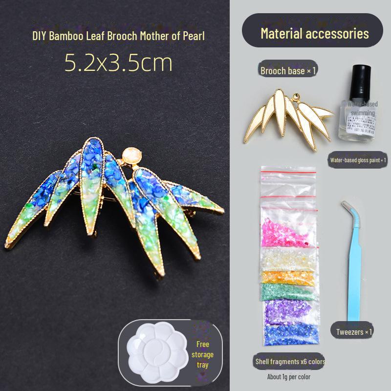 Intangible Heritage DIY Mother-of-Pearl Butterfly Brooch Hairpin Kit