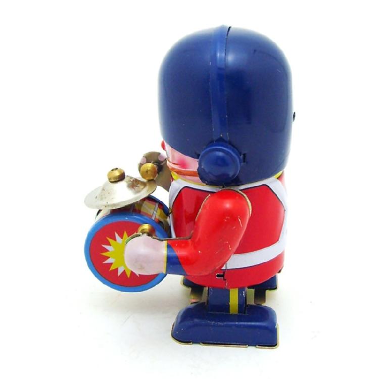 Tinplate Toy Soldier Unique Drummer on Tin Robot Vintage Wind Up Toy for Home Decoration and Collection