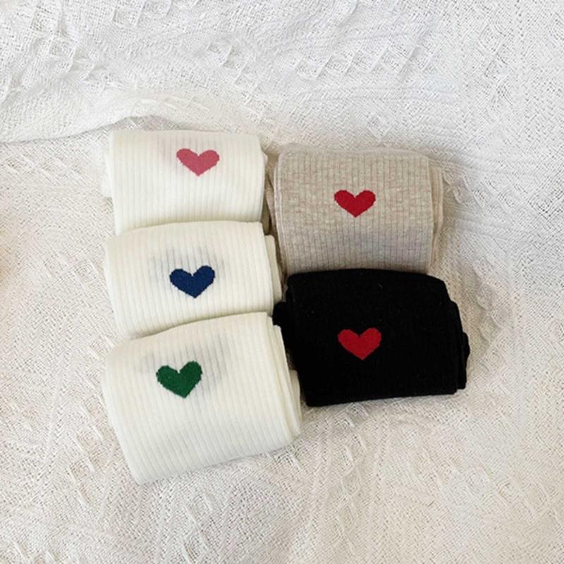 Women Thin Cotton Socks,Soft Cotton Bootie Socks Cute Above Ankle Crew Socks Combed Cotton Heart Ankle Socks Gift