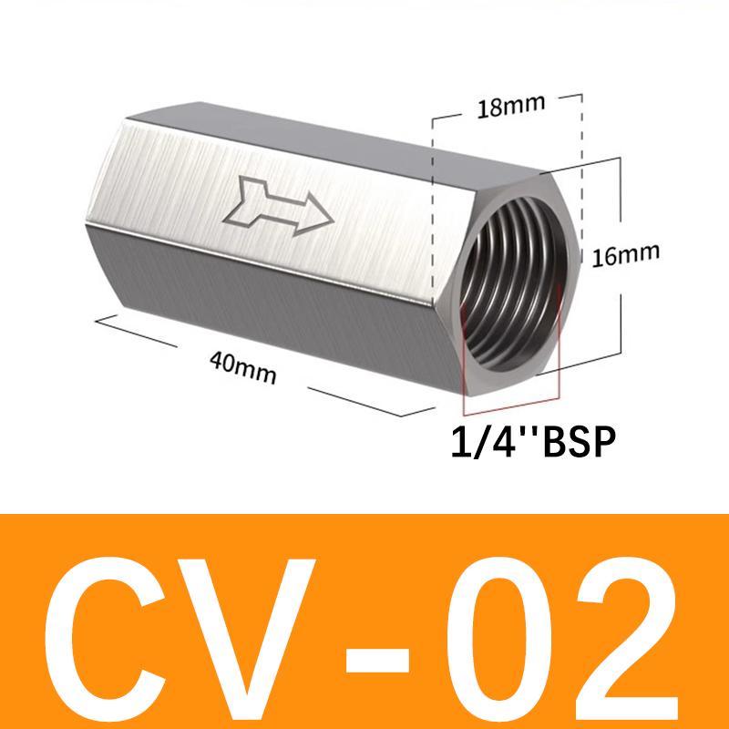 Valvola di non ritorno pneumatica 6mm 8mm 10mm 1/4 OD Tubo Valvola unidirezionale Aria Gas Via singola Valvola in ottone Adattatore raccordo tubo compressore d'aria