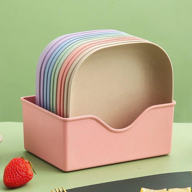 1pcs Set Reusable Fruit & Dessert Plates - Washable, Multifunctional Snack Dishes with Built-In Base for Bones & Candy - Versat
