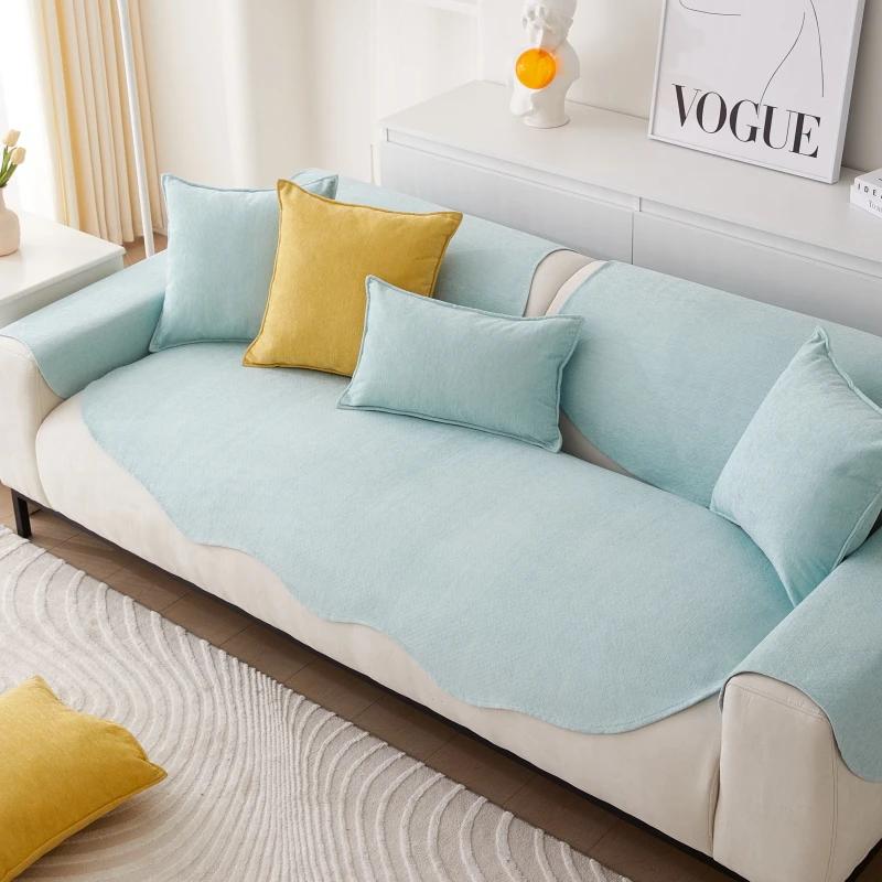 Four Season Universal Sofa Cover Chenille Non-slip Allotype Sofa Towel L Shaped Corner Couch Slipcover Sofas Mat for Living Room