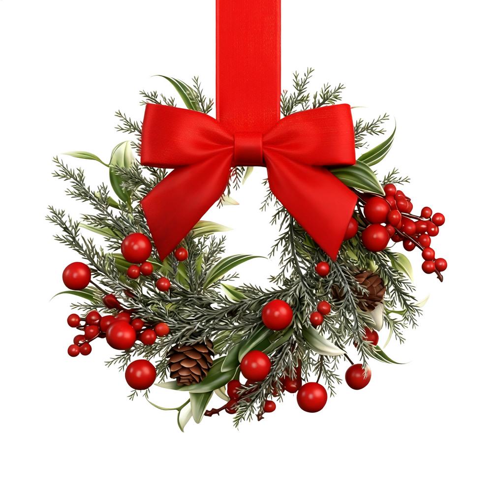 

16x16x3cm Home Outdoor Indoor Wreath Decorations Bow Tie Festive Garland Christmas Front Door Garland for Wall Mantle pendant