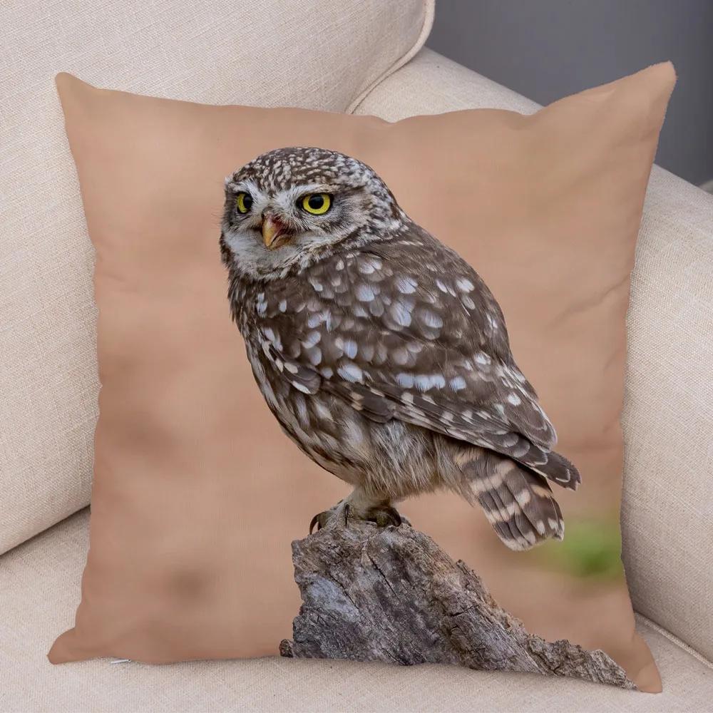Cute Animal Pillowcase Wild Owl Cushion Cover Decorative Sofa Home Children's Room