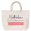 Beach Bag - PLANETEE - Nathalie - Rope Handle - Large Size - Customizable (first Name)