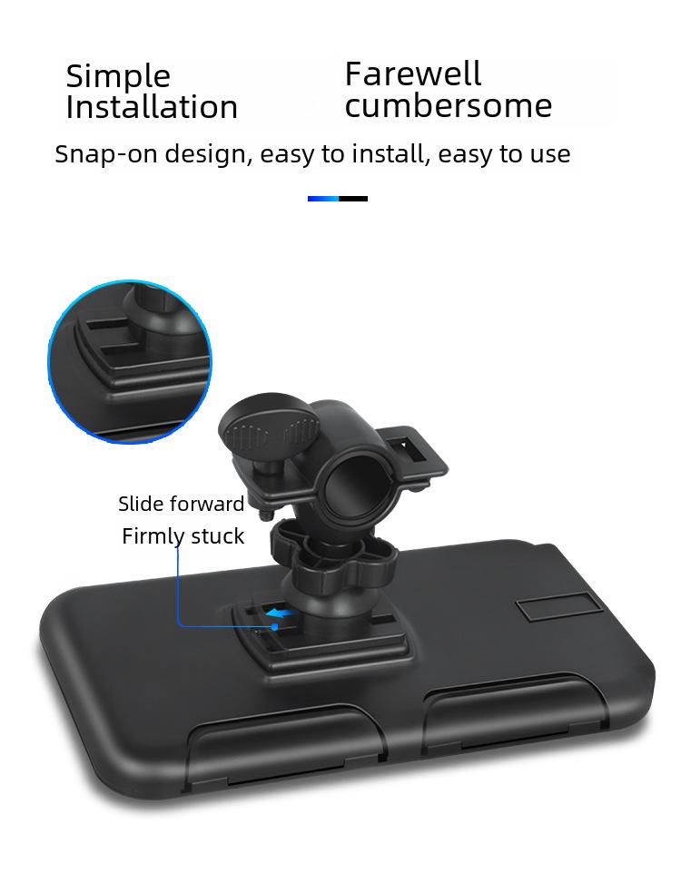 Vattentät Motorcykeltelefonhållare med Laddning & Pekskärm för Elfordon/Cykkelnavigation