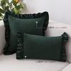 BUYNOW 1PC Suede Ruffle Skirt Small Fresh Pillowcase Pillowcase Sofa Pillowcase Bedside Cushion Cover  Home Bedroom Decoration
